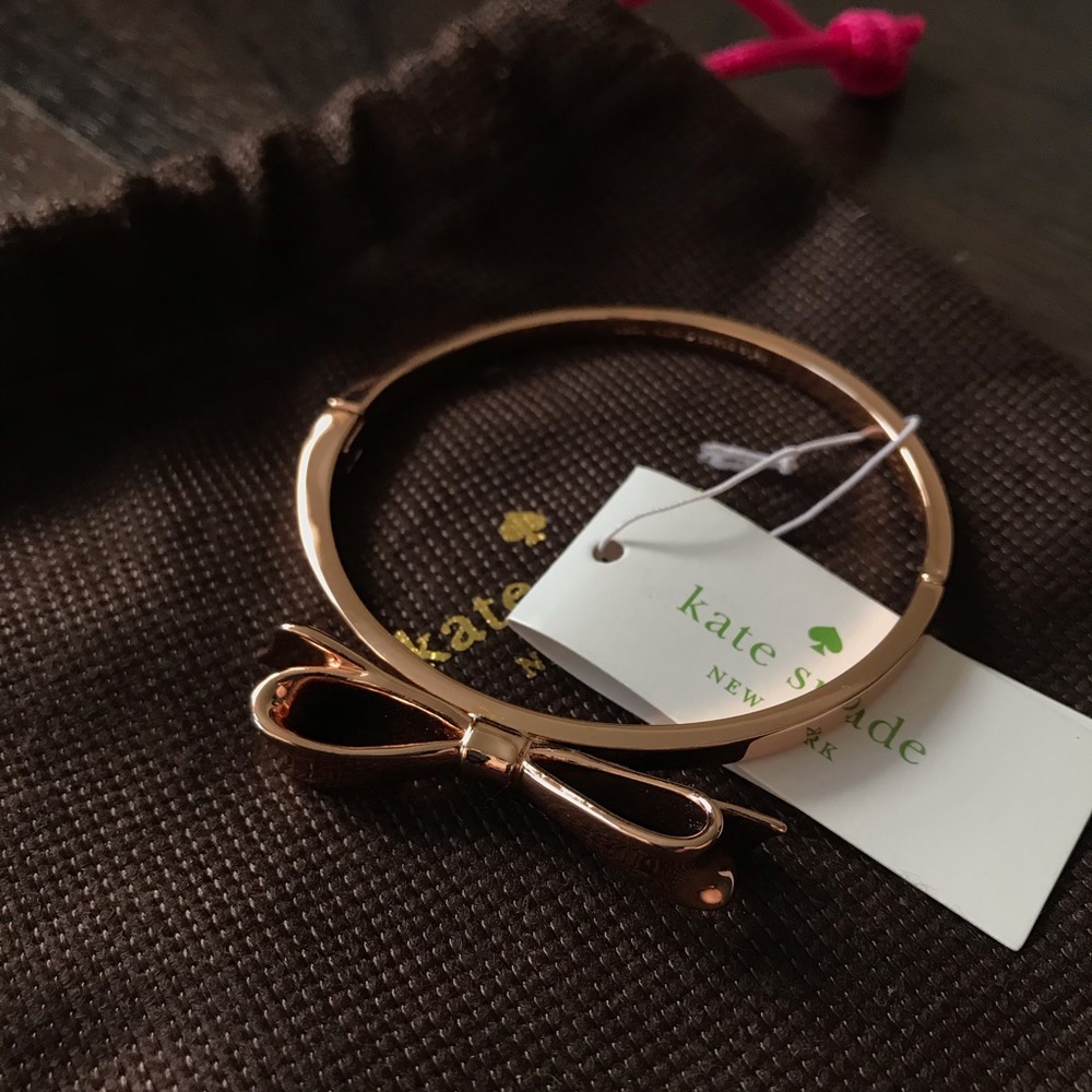 BRAND NEW Kate Spade Rose Gold Bow Bangle/Bracelet